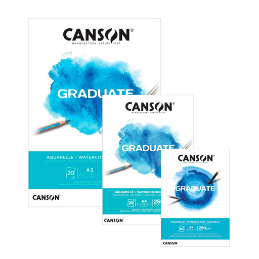 Block Acuarela Canson Graduate 250gr 20 Hojas