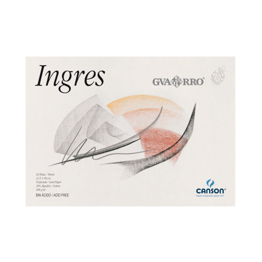 [C200400725] Block Papel Dibujo Canson Ingres 108gr 32.5x46 cm 20 Hojas