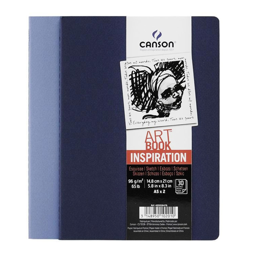 [C200006446] Libretas Art Book Inspiration Canson A6 96gr 24 Hojas Pack 2 Unidades Azules