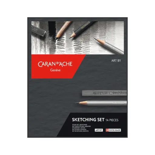 [776.714] Set de Estudio Art By Caran d Ache Boceto 14 Piezas