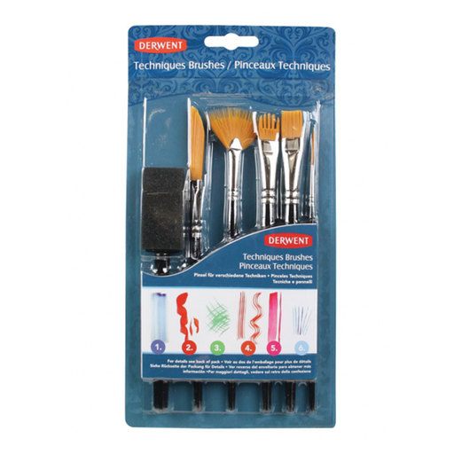 [2302003] Pinceles Técnica Mixta Derwent Set 6 Formas
