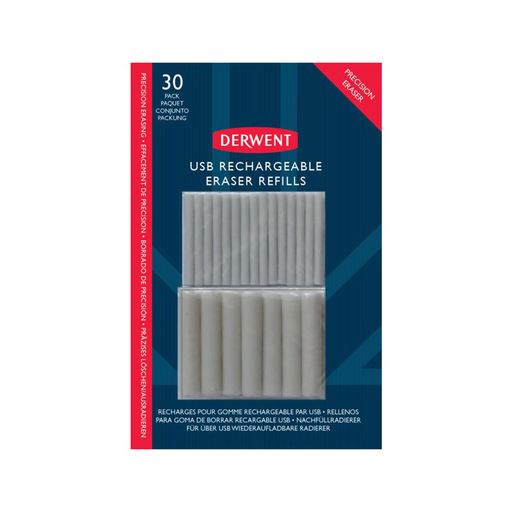 [2305811] Repuestos Goma de Borrar Recargable USB Derwent 30 Unidades