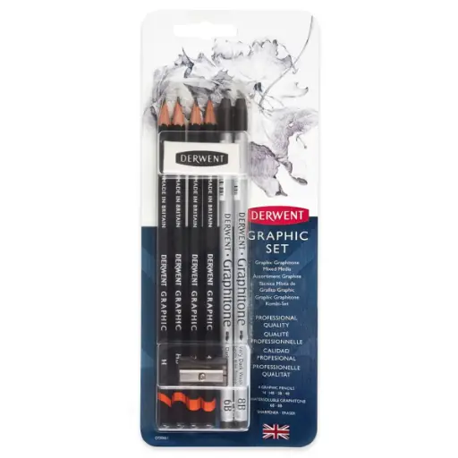 [700661] Set Lápices Grafito Técnica Mixta Derwent 8 Piezas