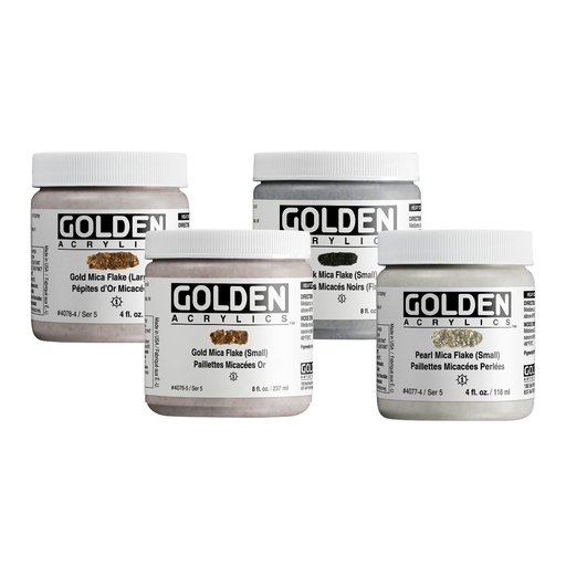 Gel Mica Flake Golden 4oz