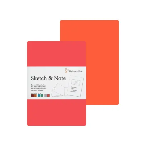 Libretas Dibujo Hahnemuhle Sketch & Note Pack 2 Rojo-Naranjo
