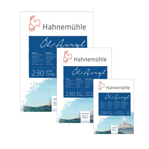 Block Óleo / Acrílico de Tela Hahnemuhle 230gr 10 Hojas