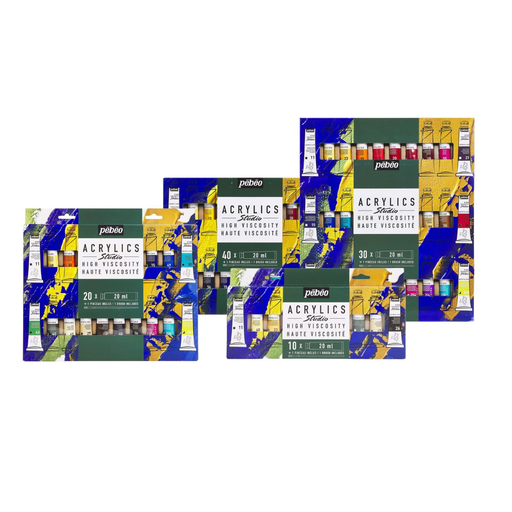 Acrílico Pebeo Studio Sets 20ml + Pincel