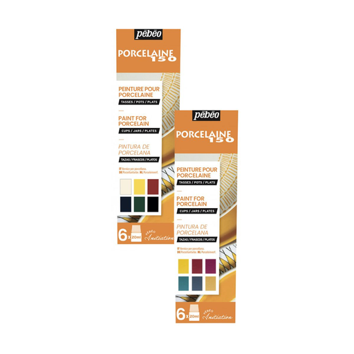 Pintura Porcelaine 150 Pebeo Sets 6 x 20ml Iniciación