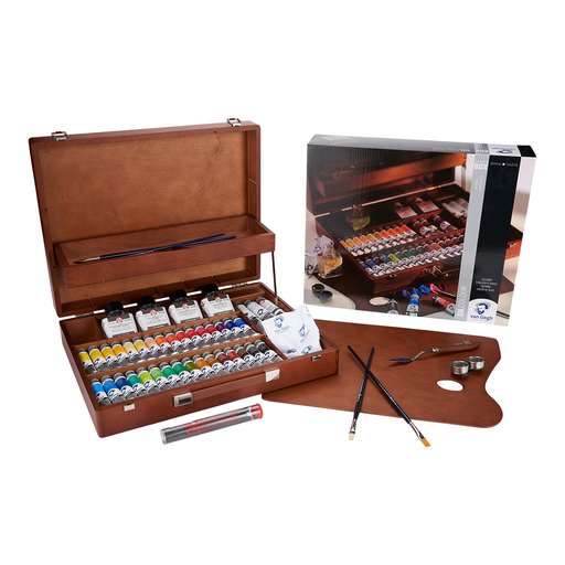 [2843425] Óleo Van Gogh Caja Madera Superior 32 Colores + Accesorios