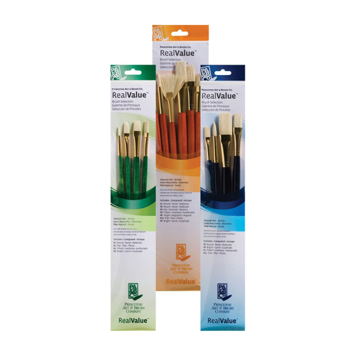 Pinceles Princeton RealValue Serie 9100 Pelo Cerda Mango Largo Sets