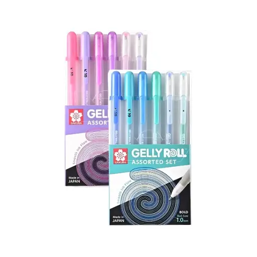 Lápices Gel Gelly Roll Sakura Variados Set 6 Colores 