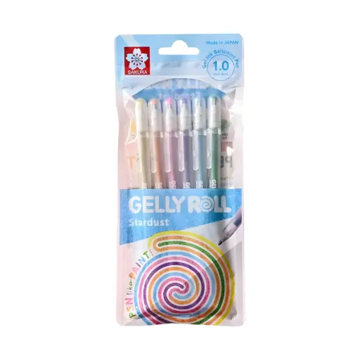 [XPGB10-ST6A] Lápices Gel Gelly Roll Sakura Stardust Set 6 Colores 1.0mm
