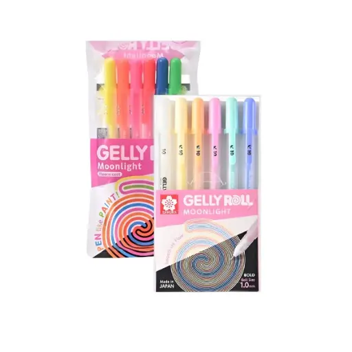 Lápices Gel Gelly Roll Sakura Moonlightc Sets 6 Colores 1.0 mm
