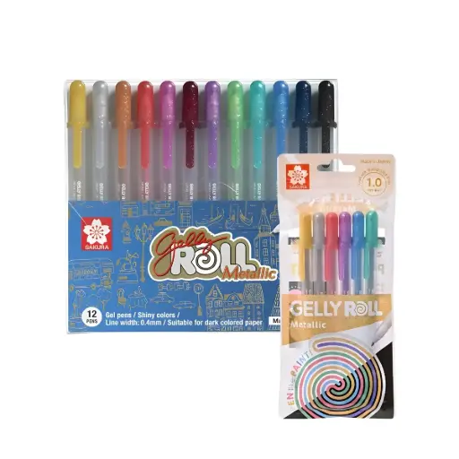 Sets Lápices Gel Gelly Roll Sakura Metallic