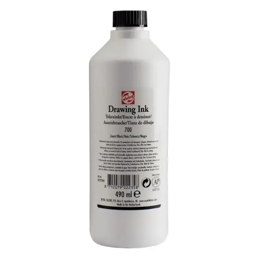 [43727000] Tinta de Dibujo Negra 700 Talens 490ml