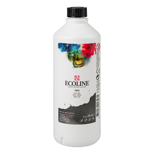 [11727000] Acuarela Líquida Ecoline 490ml Negro