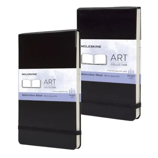 Album para Acuarela Moleskine 200gr Tapa Dura Negra