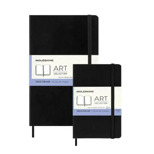 Libreta Moleskine Sketchbook 165gr Tapa Dura Negra