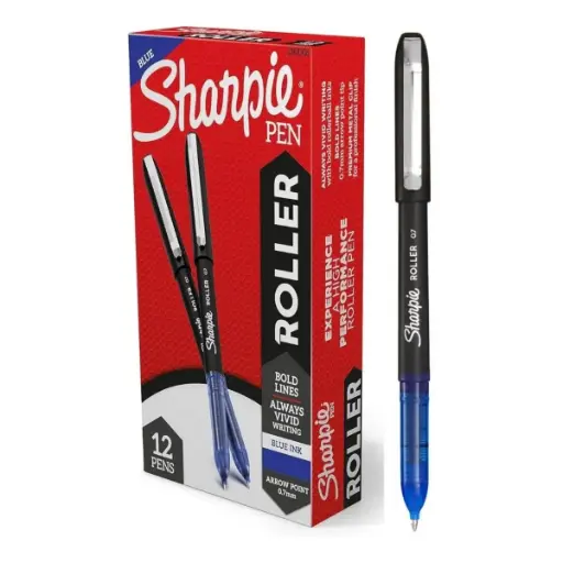 [2101306] Roller Ball Sharpie Punta Fina Azul Cajas 12 Unidades