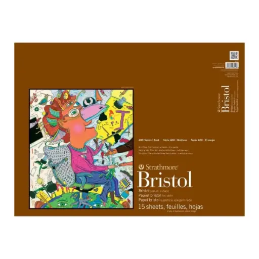 [P475-5-1] Block Dibujo Strathmore Bristol Serie 400 Vellum 270gr 35.6 x 43.2cm 15 Hojas