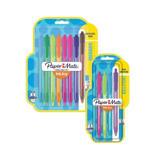 Lápices Pasta Inkjoy Paper Mate Retráctil Punta Media 1.0mm Sets