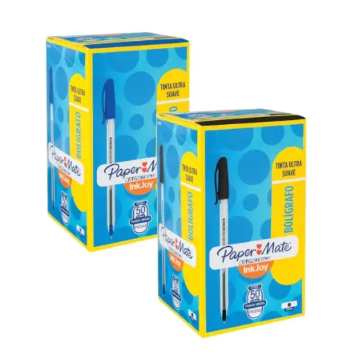 Lápices Pasta Inkjoy Paper Mate Punta Media 1.0mm Caja 50 Unidades