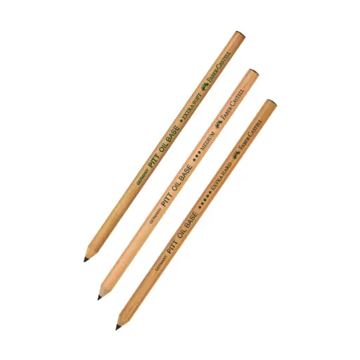 Lápiz Carboncillo Graso Pitt Faber Castell Negro