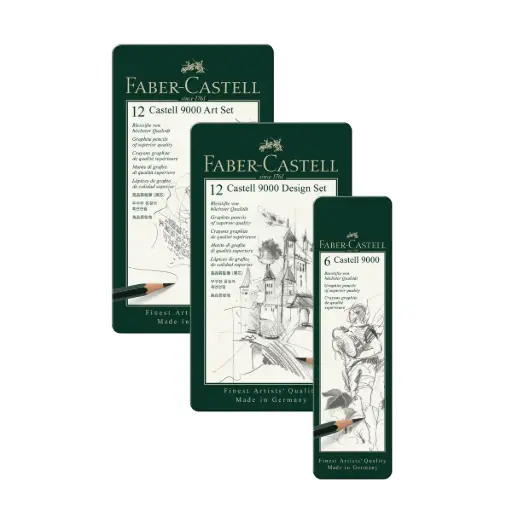Lápices Grafito Faber Castell 9000 Sets