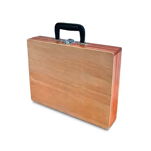 [MALETAMADERA] Maleta de Madera Para Artista Madermetal