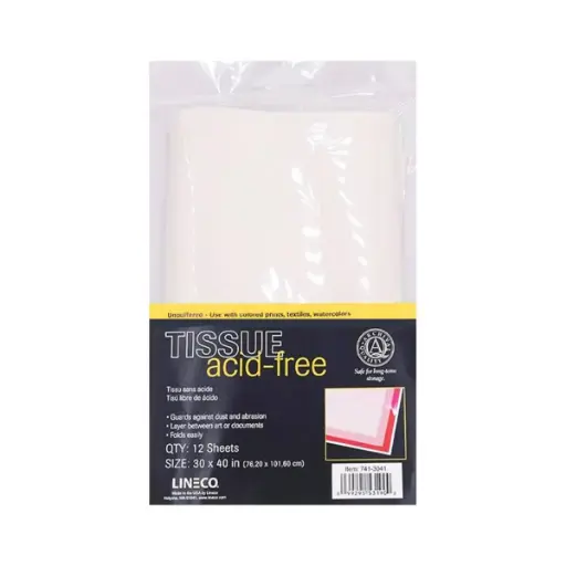 [741-3041] Tejido Libre de Ácido Lineco 76.2 x 101.6 cm 12 Hojas