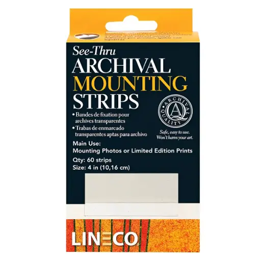 [L533-4015] Cintas de Poliéster Transparente para Montaje Lineco 10.16 cm 60 Unidades