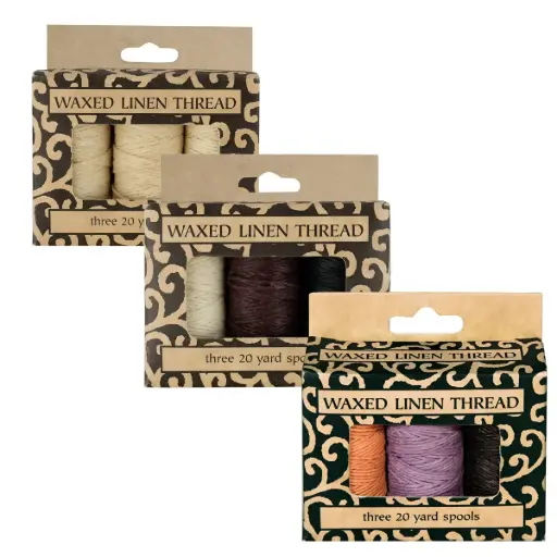 Hilo de Lino Encerado para Encuadernar Lineco Pack 3