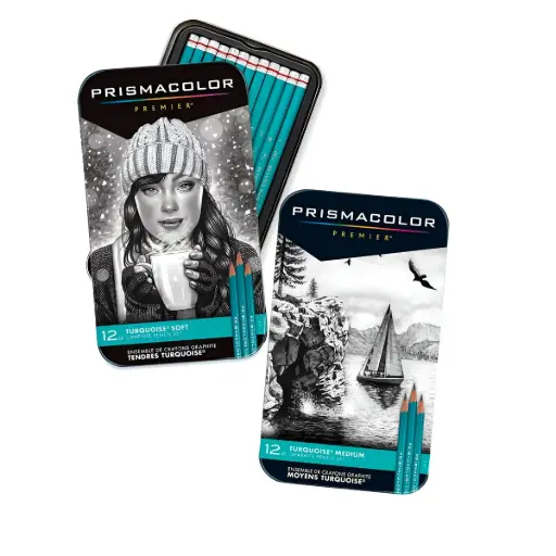 Lápices Grafito Prismacolor Turquoise Set 12 Gradaciones