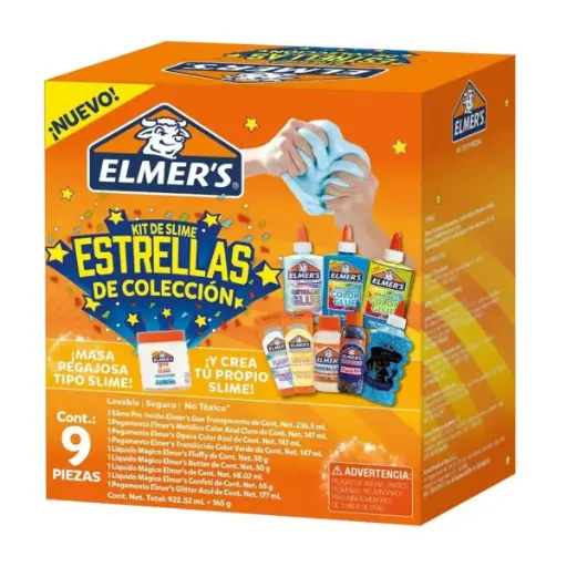 [2190602] Kit de Slime Elmers Estrellas de Colección 9 Piezas 