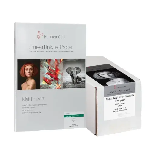 Papel FineArt Digital Hahnemühle Photo Rag Ultrasmooth 305gr