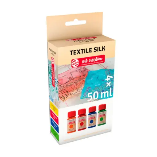 [403900001] Pintura Textil Para Seda Art Creation Set 4 Colores 50ml