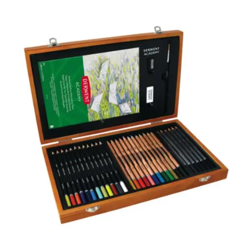 [2300147] Lápices Derwent Academy Caja Madera 35 piezas
