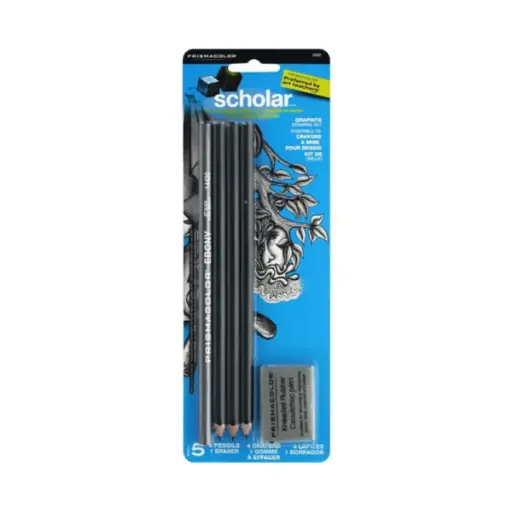 [2502] Lápices Grafito Prismacolor Set Scholar + Goma