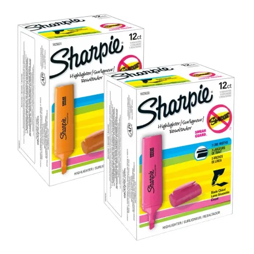 Destacadores Sharpie Blade Caja 12 Unidades