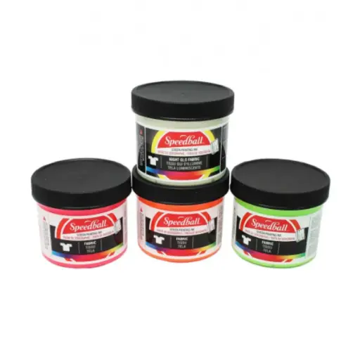 [45027] Tinta para Serigrafía Sobre Tela Speedball Set Fluorescente y Fosforescente 118ml