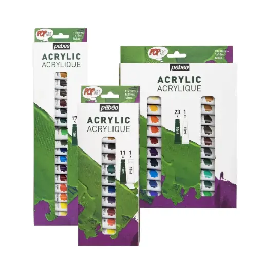 Acrílico Pebeo POP Art Sets 10ml + Blanco 15ml
