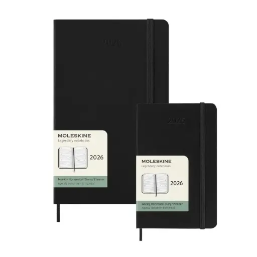 Agendas Moleskine 2026 Vista Semanal Horizontal