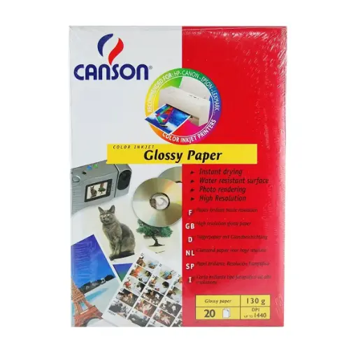 [987-278] Resma Papel Canson Photo Glossy 130gr A3 50 Hojas