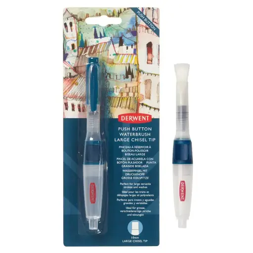 [2305824] Pincel Individual con Depósito de Agua Derwent Push Punta Biselada 10mm