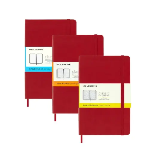 Libretas Moleskine Tapa Dura Mediana 11.5 x 18 cm Roja