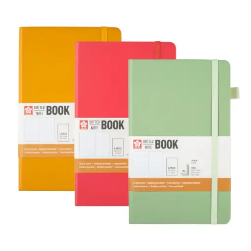 Libreta Sakura con Puntos 140gr 80 Hojas Blanco Crema 13x21 cm