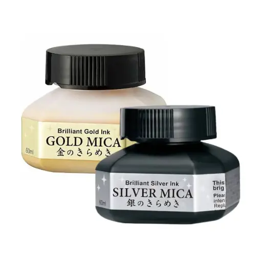 Tinta Caligráfica Metálica Kuretake Mica 60ml